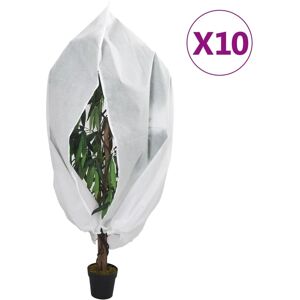 vidaXL White Plant Fleece Covers 10 pcs - Plant Fleece Covers vidaXL White Plant Fleece Covers 10 pcs - Plant Fleece Covers