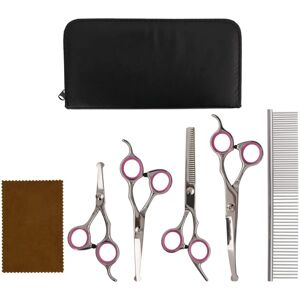 vidaXL Dog Grooming Scissors Set - Stainless Steel - 5 Piece vidaXL Dog Grooming Scissors Set - Stainless Steel - 5 Piece