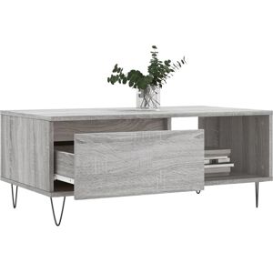 vidaXL Grey Sonoma Coffee Table - 90x50x36.5 cm - Coffee Table vidaXL Grey Sonoma Coffee Table - 90x50x36.5 cm - Coffee Table