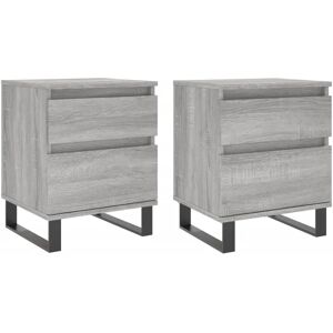 vidaXL Natbord - Grå Sonoma - 2 stk - Natbord, Bedside Table vidaXL Natbord - Grå Sonoma - 2 stk - Natbord, Bedside Table