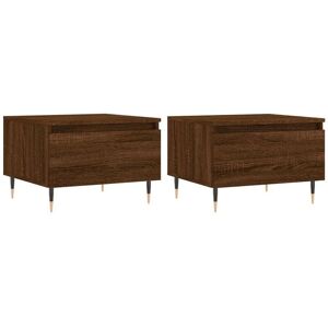 vidaXL Brown Oak 2 pcs Coffee Tables Set - Coffee Table vidaXL Brown Oak 2 pcs Coffee Tables Set - Coffee Table