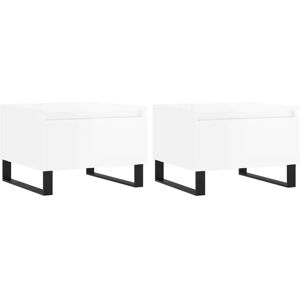 vidaXL 830881 White High Gloss Coffee Tables - 2 pcs vidaXL 830881 White High Gloss Coffee Tables - 2 pcs