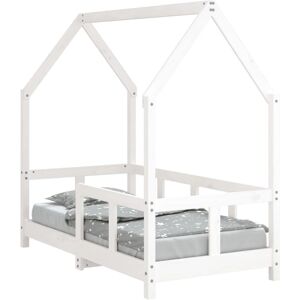 vidaXL Kids Bed White Pine 70x140cm - Kids Bed Type vidaXL Kids Bed White Pine 70x140cm - Kids Bed Type