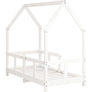 vidaXL Kids Bed White Pine 70x140cm - Kids Bed Type vidaXL Kids Bed White Pine 70x140cm - Kids Bed Type