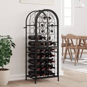 vidaXL Black 41-Bottle Iron Wine Rack - Wine Storage Organizer vidaXL Black 41-Bottle Iron Wine Rack - Wine Storage Organizer