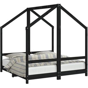 vidaXL Kinderbettrahmen Schwarz 80x160 cm Holz vidaXL Kinderbettrahmen Schwarz 80x160 cm Holz