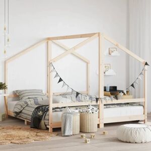 VidaXL Kids Bed Frame - Natural Pine Wood 2x90x190cm - Kids Bed VidaXL Kids Bed Frame - Natural Pine Wood 2x90x190cm - Kids Bed