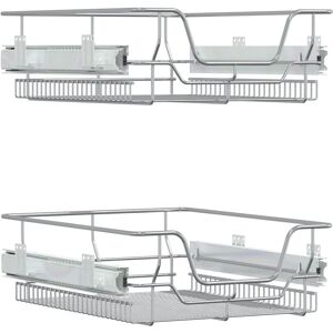 vidaXL Pull-Out Wire Baskets 2 pcs - Storage Baskets for Kitchen vidaXL Pull-Out Wire Baskets 2 pcs - Storage Baskets for Kitchen