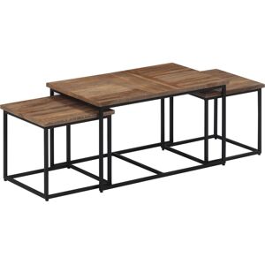 vidaXL Teak Nesting Coffee Tables 3 pcs - Nesting Tables vidaXL Teak Nesting Coffee Tables 3 pcs - Nesting Tables