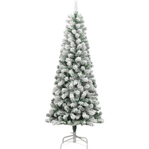 vidaXL 180 cm Hinged Artificial Christmas Tree - Pre-lit Snowy vidaXL 180 cm Hinged Artificial Christmas Tree - Pre-lit Snowy