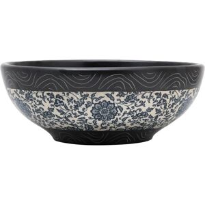 vidaXL Black and Blue Round Ceramic Bathroom Sink - Bathroom Sink vidaXL Black and Blue Round Ceramic Bathroom Sink - Bathroom Sink