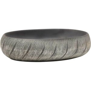 vidaXL Countertop Basin Black and Grey Oval 59x40x15 cm Ceramic - Bathroom Sink vidaXL Countertop Basin Black and Grey Oval 59x40x15 cm Ceramic - Bathroom Sink