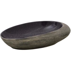 vidaXL Purple Grey Oval Ceramic Bathroom Sink - Bathroom Sink vidaXL Purple Grey Oval Ceramic Bathroom Sink - Bathroom Sink