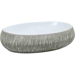 vidaXL Ceramic Oval Countertop Bathroom Sink - 59x40x15 cm vidaXL Ceramic Oval Countertop Bathroom Sink - 59x40x15 cm