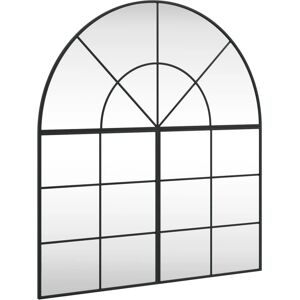 vidaXL Wall Mirror 100x110 cm Black Minimalist Wall-mounted Mirror vidaXL Wall Mirror 100x110 cm Black Minimalist Wall-mounted Mirror