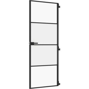 vidaXL Porte Intérieure Fine en Verre Trempé Noir - Porte Intérieure - Publicité vidaXL Porte Intérieure Fine en Verre Trempé Noir - Porte Intérieure - Publicité