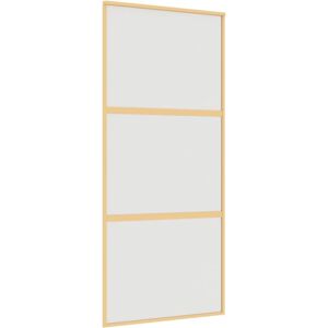 vidaXL Interior Barn Door - Frosted ESG Glass Aluminium - 90x205cm vidaXL Interior Barn Door - Frosted ESG Glass Aluminium - 90x205cm