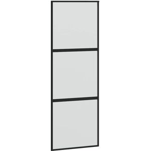 vidaXL Schuifdeur 76x205 cm gehard glas en aluminium - Binnen deur vidaXL Schuifdeur 76x205 cm gehard glas en aluminium - Binnen deur