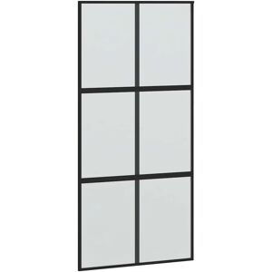 vidaXL Sliding Door Interior Barn Door Black Tempered Glass - Sliding Door vidaXL Sliding Door Interior Barn Door Black Tempered Glass - Sliding Door