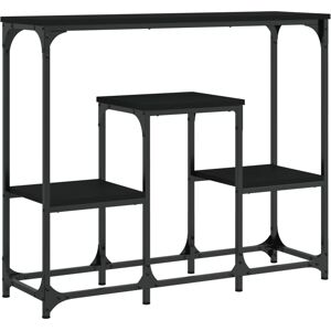 vidaXL Black Engineered Wood Console Table - 89.5x28x76 cm - Practical & Stylish vidaXL Black Engineered Wood Console Table - 89.5x28x76 cm - Practical & Stylish