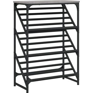 vidaXL Grey Sonoma 60x30x85 cm Shoe Rack - Shoe Storage Unit vidaXL Grey Sonoma 60x30x85 cm Shoe Rack - Shoe Storage Unit