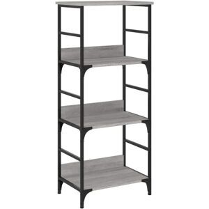 vidaXL Grey Sonoma Bookshelf - Engineered Wood Storage Furniture vidaXL Grey Sonoma Bookshelf - Engineered Wood Storage Furniture