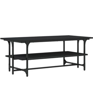 vidaXL Black Engineered Wood Coffee Table - Coffee Table vidaXL Black Engineered Wood Coffee Table - Coffee Table