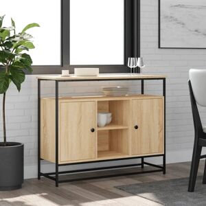 vidaXL Sonoma Oak Sideboard - Durable Storage Cabinet for Home vidaXL Sonoma Oak Sideboard - Durable Storage Cabinet for Home