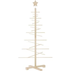 vidaXL Wooden Christmas Tree 125 cm Solid Pine - Festive Decor vidaXL Wooden Christmas Tree 125 cm Solid Pine - Festive Decor