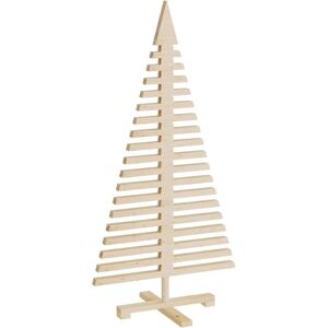 vidaXL Wooden Christmas Tree - 120 Cm - Solid Pine Wood - Decorative Holiday Ornament vidaXL Wooden Christmas Tree - 120 Cm - Solid Pine Wood - Decorative Holiday Ornament