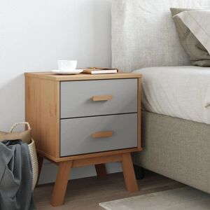 vidaXL Bedside Cabinet Olden Grey Brown Solid Pine Wood - Bedside Cabinet vidaXL Bedside Cabinet Olden Grey Brown Solid Pine Wood - Bedside Cabinet