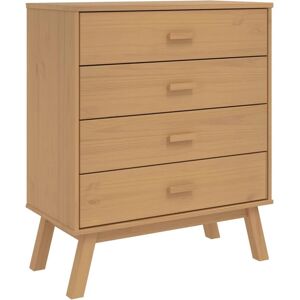 vidaXL Brown Solid Wood Pine Drawer Cabinet - Drawer Chest - Office Storage Furniture vidaXL Brown Solid Wood Pine Drawer Cabinet - Drawer Chest - Office Storage Furniture