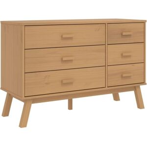 vidaXL Drawer Cabinet Olden Brown Solid Wood Pine - Drawer Chest Storage Furniture vidaXL Drawer Cabinet Olden Brown Solid Wood Pine - Drawer Chest Storage Furniture