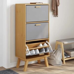vidaXL Olden Grey and Brown Shoe Cabinet - 55x35x120cm vidaXL Olden Grey and Brown Shoe Cabinet - 55x35x120cm