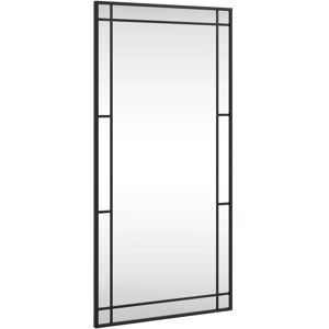 vidaXL 50x100 cm Black Rectangular Iron Wall Mirror - Hallway & Bedroom vidaXL 50x100 cm Black Rectangular Iron Wall Mirror - Hallway & Bedroom