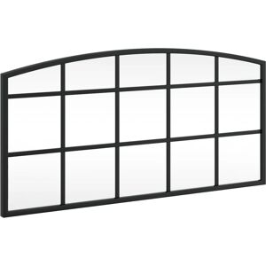 vidaXL Wall Mirror Black 60x30 cm Arch Iron - Wall Mirror vidaXL Wall Mirror Black 60x30 cm Arch Iron - Wall Mirror