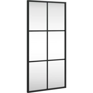vidaXL Wall Mirror Black 30x60 cm Rectangle Iron - Wall Mirror vidaXL Wall Mirror Black 30x60 cm Rectangle Iron - Wall Mirror