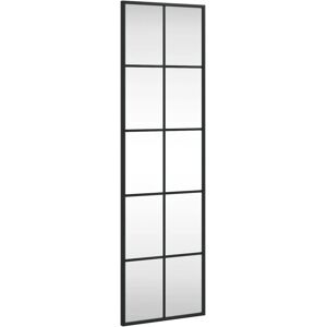 vidaXL Wall Mirror Black 30x100 cm Rectangle Iron - Wall Mirror vidaXL Wall Mirror Black 30x100 cm Rectangle Iron - Wall Mirror