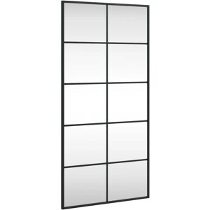 vidaXL Wall Mirror Black 50x100 cm Rectangular Iron - Wall Mirror vidaXL Wall Mirror Black 50x100 cm Rectangular Iron - Wall Mirror