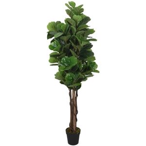 vidaXL Artificial Fiddle Leaf Fig Tree - Artificial Plant in Green vidaXL Artificial Fiddle Leaf Fig Tree - Artificial Plant in Green