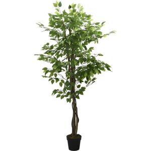 vidaXL Kunstig Ficus Træ - 630 Blade - 120 cm - Grøn - Kunstig Ficus Træ vidaXL Kunstig Ficus Træ - 630 Blade - 120 cm - Grøn - Kunstig Ficus Træ