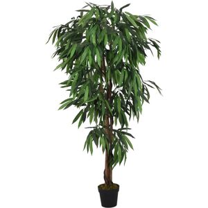 vidaXL Artificial Mango Tree - 80 cm, 300 Leaves, Green vidaXL Artificial Mango Tree - 80 cm, 300 Leaves, Green