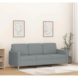 MAISONCHIC - Modell: vidaXL - 3-Sitzer Hellgrau Stoffsofa - Sofa MAISONCHIC - Modell: vidaXL - 3-Sitzer Hellgrau Stoffsofa - Sofa
