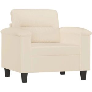 Fauteuil microfibre beige vidaXL - Mobilier salon - Publicité Fauteuil microfibre beige vidaXL - Mobilier salon - Publicité