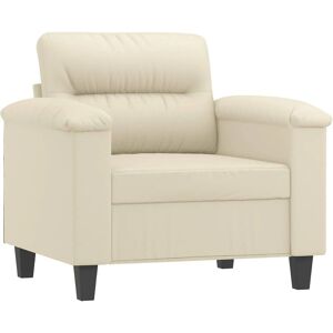 Fauteuil vidaXL - Crème - Simili cuir durable, Design moderne - Publicité Fauteuil vidaXL - Crème - Simili cuir durable, Design moderne - Publicité