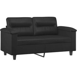 vidaXL 2-Sitzer Sofa Schwarz Kunstleder - Sofa vidaXL 2-Sitzer Sofa Schwarz Kunstleder - Sofa