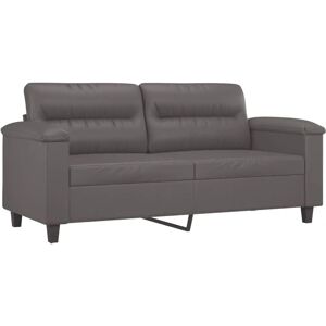 vidaxl 2-Sitzer-Garnitur Grau Kunstleder - Sofa vidaxl 2-Sitzer-Garnitur Grau Kunstleder - Sofa
