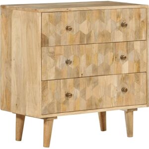 vidaXL Wooden Dresser 70x35x70 cm Mango Wood Retro Style vidaXL Wooden Dresser 70x35x70 cm Mango Wood Retro Style