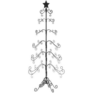 vidaXL Metal Christmas Tree - 215 cm - Black - Modern Decor vidaXL Metal Christmas Tree - 215 cm - Black - Modern Decor