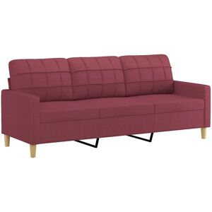 Canapé 3 places en tissu rouge - Mobilier de salon - Publicité Canapé 3 places en tissu rouge - Mobilier de salon - Publicité